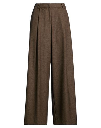Annarita N Woman Pants Chocolate Brown Size 6 Polyester, Viscose, Elastane