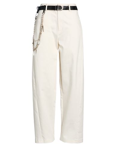 Imperial Woman Pants Cream Size S Cotton, Elastane In White