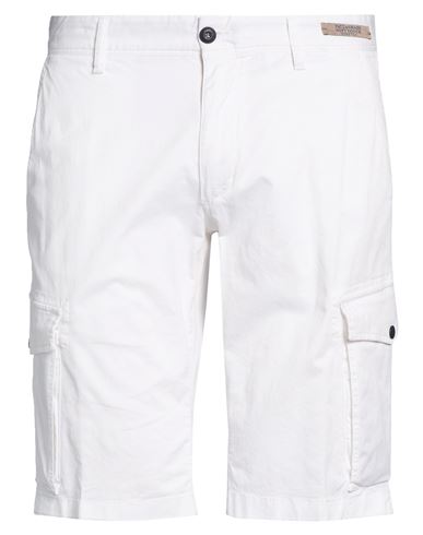 Paul & Shark Man Shorts & Bermuda Shorts White Size 34 Cotton, Elastane In Yellow