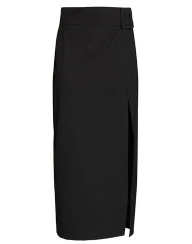 Marella Woman Midi Skirt Black Size 12 Polyester, Viscose, Elastane