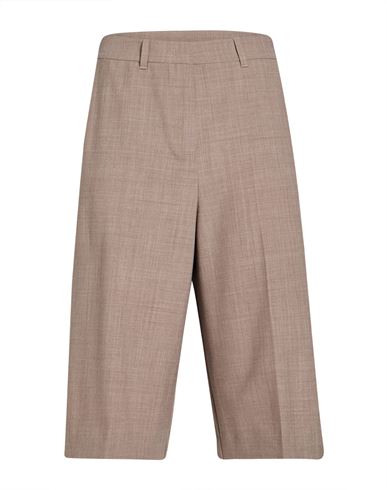 Marella Sport Woman Shorts & Bermuda Shorts Light Brown Size 10 Polyester, Virgin Wool, Elastane In Neutral