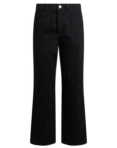 Iblues I Blues Woman Jeans Black Size 10 Cotton