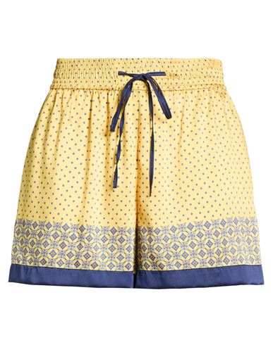 Sandro Woman Shorts & Bermuda Shorts Yellow Size 10 Polyester