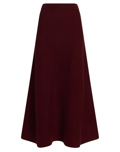Max Mara Woman Maxi Skirt Burgundy Size S Wool, Cashmere In Red
