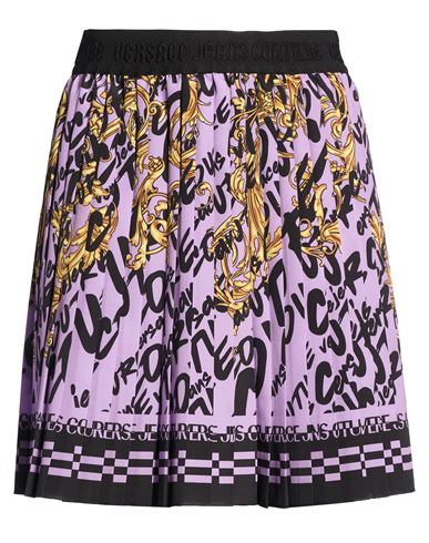 Versace Jeans Couture Woman Mini Skirt Purple Size 10 Polyester