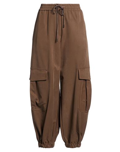 Haveone Woman Pants Brown Size Xs Viscose, Polyester