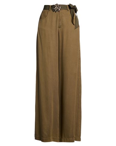 Haveone Woman Pants Military Green Size M Lyocell