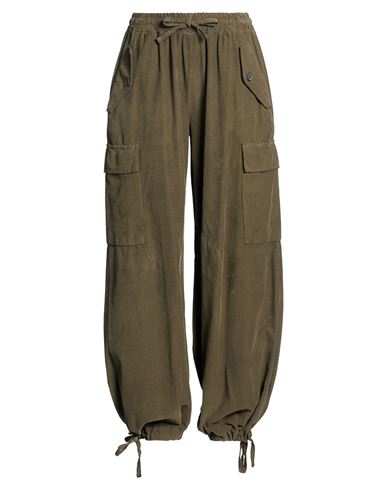 Le Streghe Woman Pants Military Green Size S Cotton