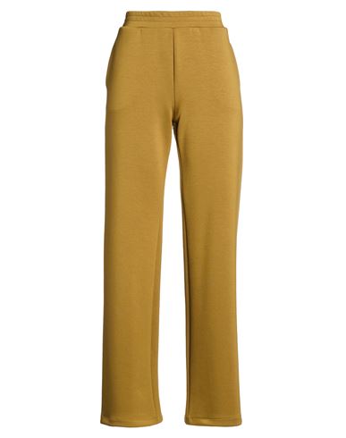 Le Streghe Woman Pants Mustard Size M Viscose, Polyester, Elastane In Yellow