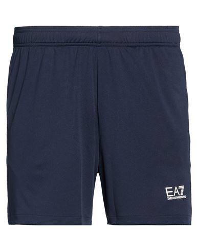 Ea7 Man Shorts & Bermuda Shorts Midnight Blue Size Xxl Polyester