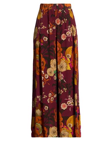 Pantalones Mujer Burdeos M Mujer