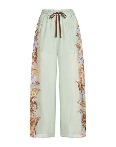Zimmermann Woman Pants Sage Green Size 00 Silk