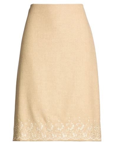 Falda midi Mujer Beige 40 Mujer