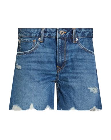 Pepe Jeans Woman Denim Shorts Blue Size 30 Cotton