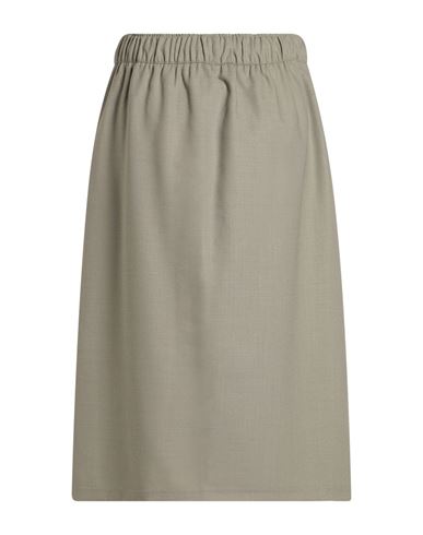 Nike Woman Midi Skirt Sage Green Size L Wool, Polyester