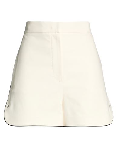 Max Mara Woman Shorts & Bermuda Shorts Cream Size 14 Cotton, Elastane In White