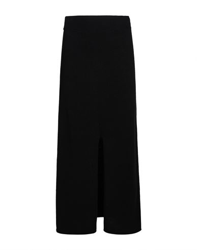 Alpha Studio Woman Midi Skirt Black Size 8 Wool, Cashmere