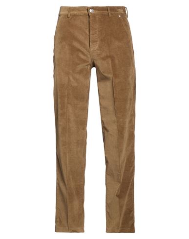 Doppiaa Man Pants Camel Size 36 Cotton, Elastane In Yellow