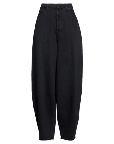 7 For All Mankind Woman Jeans Black Size 28 Cotton, Elastane