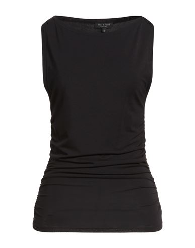 Rag & Bone Woman Tank Top Black Size L Modal, Elastane In Brown