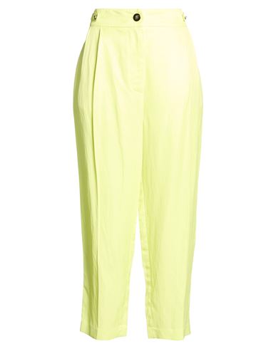 Eureka By Babylon Woman Pants Lime Green Size 10 Viscose, Linen