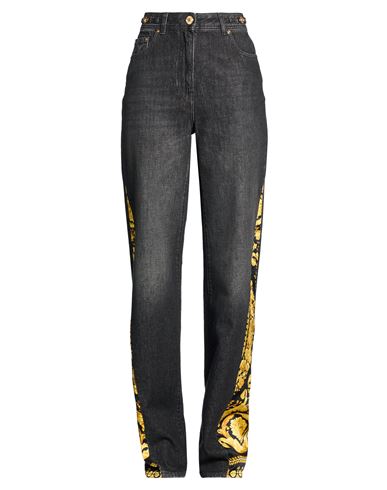 Versace Woman Jeans Black Size 27 Cotton