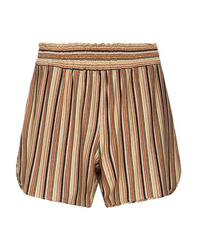 Momoní Woman Shorts & Bermuda Shorts Beige Size 8 Viscose, Metallic Fiber, Polyamide, Elastane