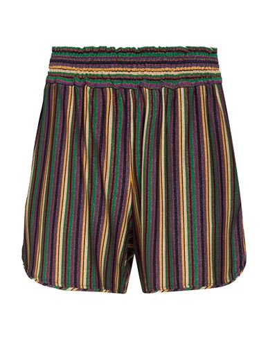 Momoní Woman Shorts & Bermuda Shorts Purple Size 8 Viscose, Metallic Fiber, Polyamide, Elastane