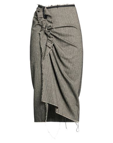 8pm Woman Midi Skirt Grey Size Xs Wool, Polyester, Viscose