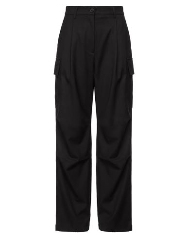 8pm Woman Pants Black Size L Polyester, Viscose, Elastane