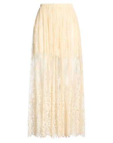 Vicolo Woman Maxi Skirt Ivory Size M Polyester In White