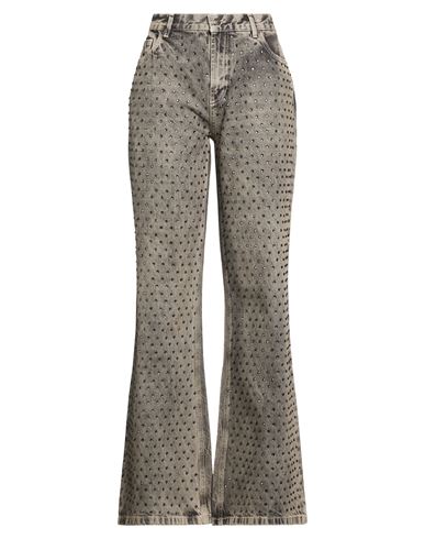 8pm Woman Jeans Charcoal Size 30 Cotton In Grey