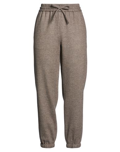 Circolo 1901 Woman Pants Taupe Size L Virgin Wool In Gray