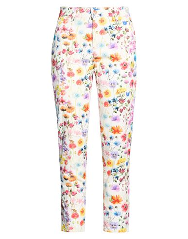 Cigala's Woman Pants White Size 31 Cotton, Elastane
