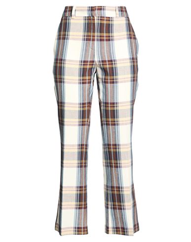 Jucca Woman Pants Ivory Size 10 Cotton, Linen In White