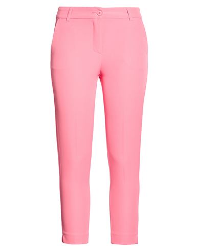 White Wise Woman Pants Pink Size 8 Polyester, Elastane
