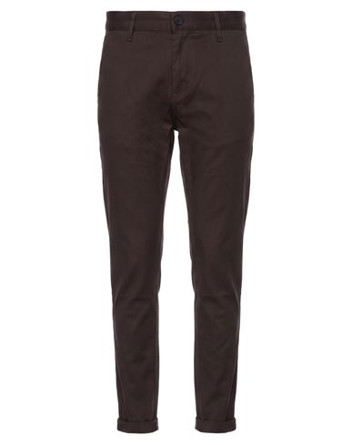 Imperial Man Pants Dark Brown Size 34 Polyester, Viscose, Elastane In Multi