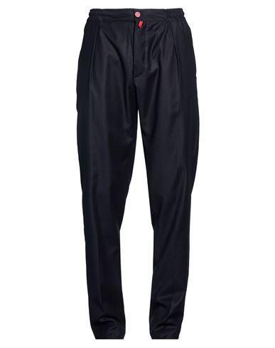 Kiton Man Pants Navy Size 38 Wool In Blue