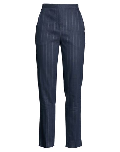 Dorothee Schumacher Woman Pants Navy Size 6 Linen, Viscose, Elastane, Polyester In Blue
