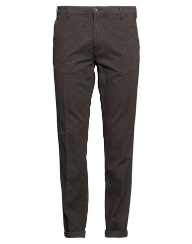 40weft Man Pants Dark Brown Size 38 Cotton, Elastane