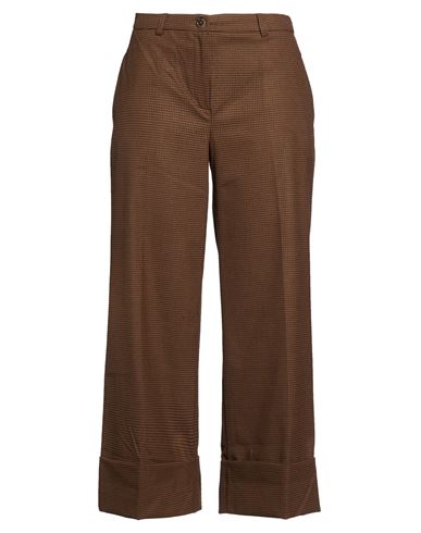 Oltre Woman Pants Brown Size 16 Polyester, Viscose, Elastane