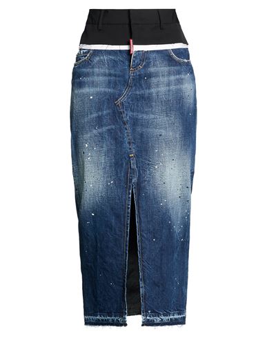 Dsquared2 Woman Denim Skirt Blue Size 6 Cotton