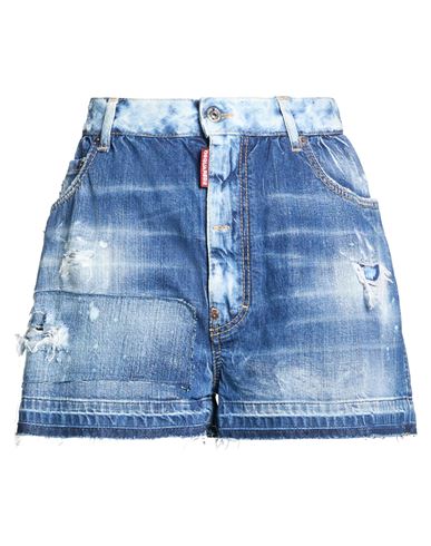 Dsquared2 Woman Denim Shorts Blue Size 6 Cotton