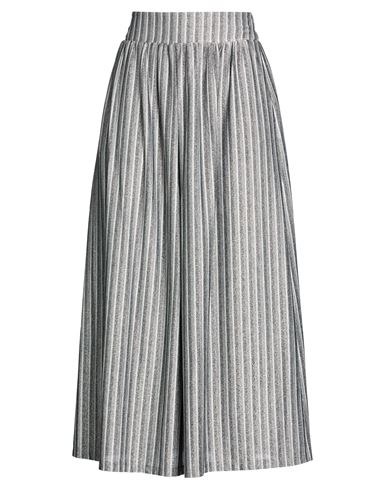 Momoní Woman Maxi Skirt Grey Size 6 Polyester, Viscose, Metallic Polyester, Polyamide, Elastane In Gray