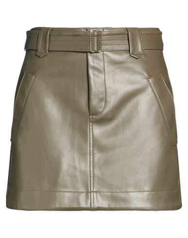 Jijil Woman Mini Skirt Military Green Size 4 Polyester