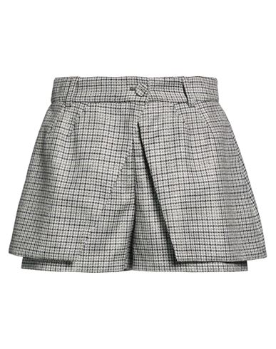 Des_phemmes Houndstooth-pattern Tailored Skort In Gray