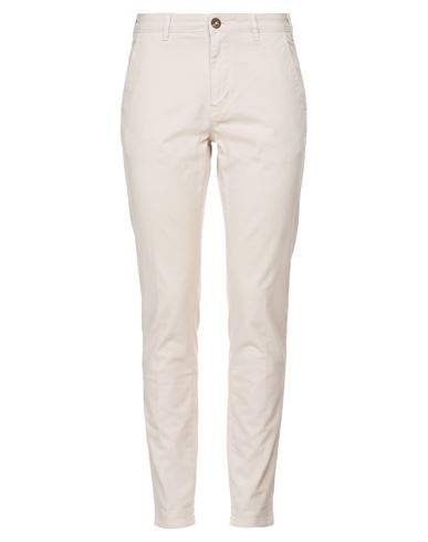 40weft Woman Pants Cream Size 8 Cotton, Tencel, Elastane In White