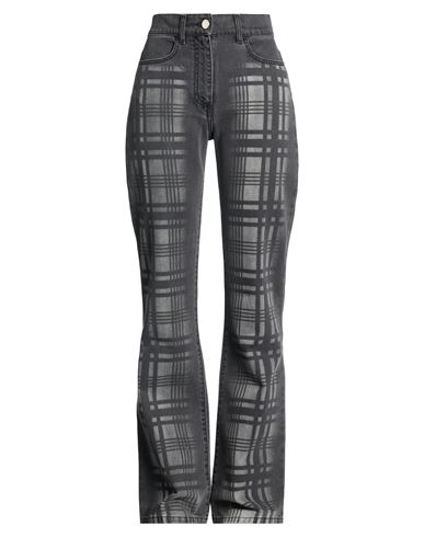 Alberta Ferretti Woman Jeans Charcoal Size 2 Cotton In Grey