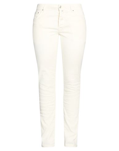 Jacob Cohёn Woman Pants Off White Size 34 Linen, Cotton