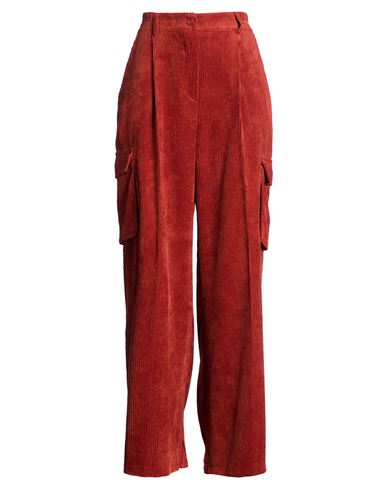 Susy-mix Woman Pants Rust Size Xs Polyester, Polyamide, Elastane In Red